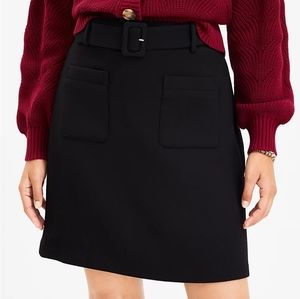 NWT LOFT Belted Patch Pocket Skirt